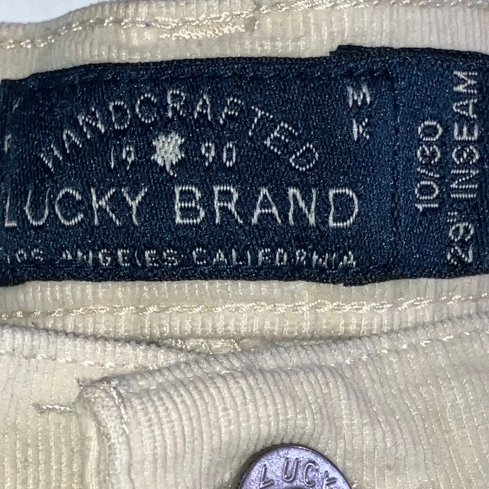 Lucky Sofia Skinny cream corduroy pant - Picture 4 of 9